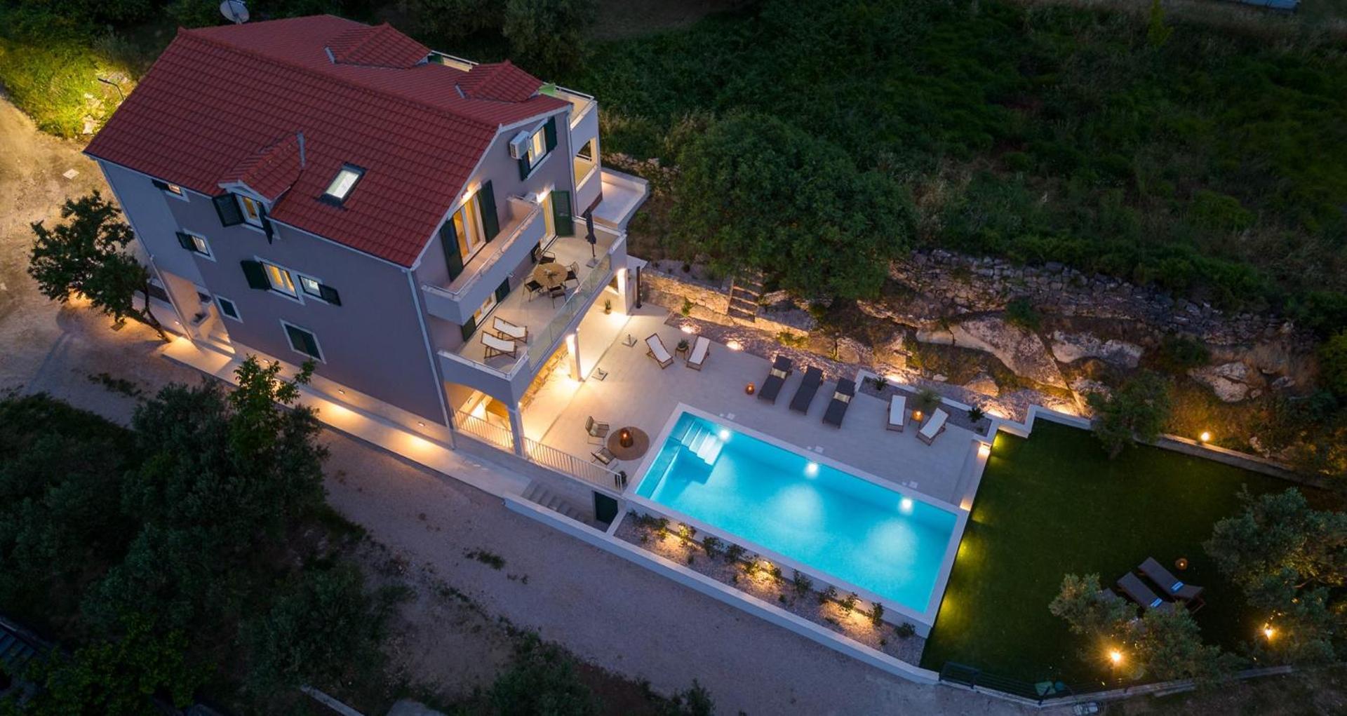 New! Villa Mamma Mia, A 6-Bedroom Property With 40Sqm Pool ポドストラナ エクステリア 写真